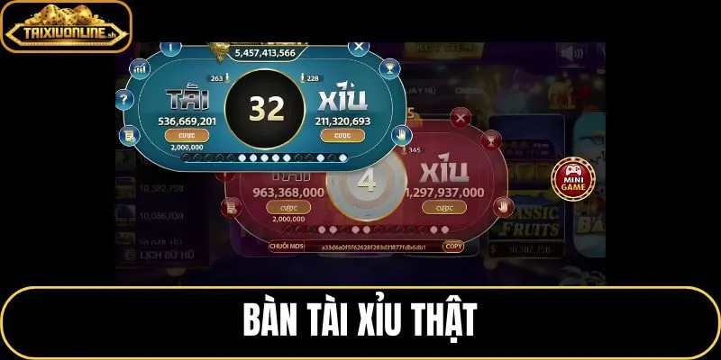 Bàn tài xỉu thật