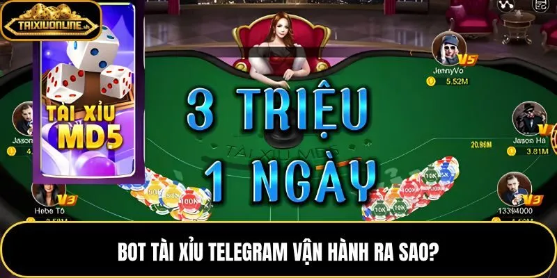Bot tài xỉu Telegram và phản hồi lệnh ngay trong chat