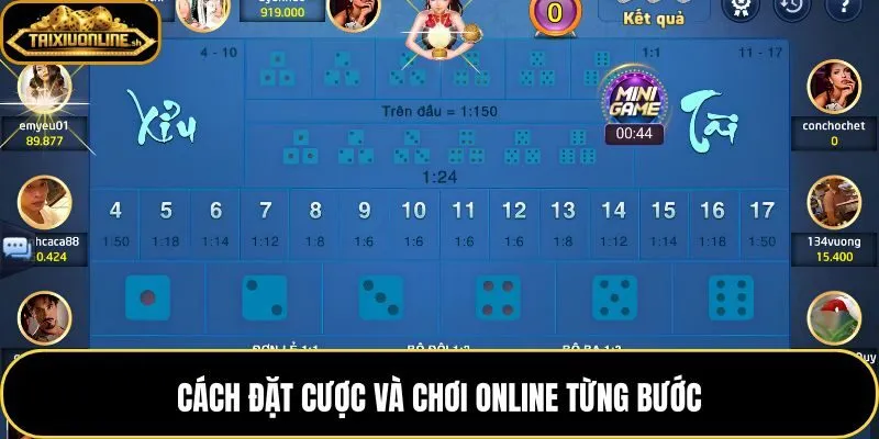 Tài xỉu xí ngầu với cửa cược và trình tự chơi