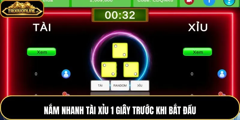 Tài xỉu 1 giây với nhịp lượt siêu ngắn và kết quả trả về tức thì