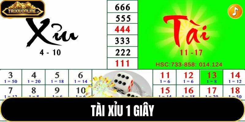 Tài xỉu 1 giây